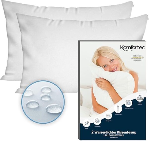 Komfortec Waterproof pillow Cover set of 2pcs